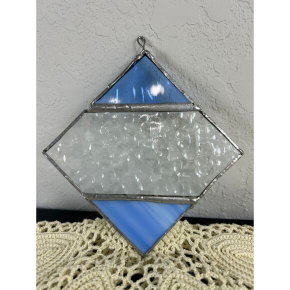 Square Stained Glass Mosaic Tile- Hanger- 4x4"- window decor- whimsigoth - Picture 2 of 4